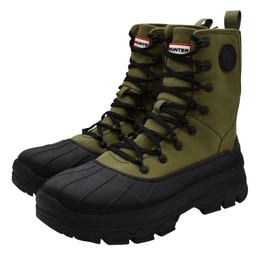 Hunter Womens‎ Size 9 Explorer Desert Boot Utility Green Black Lace Up Boots